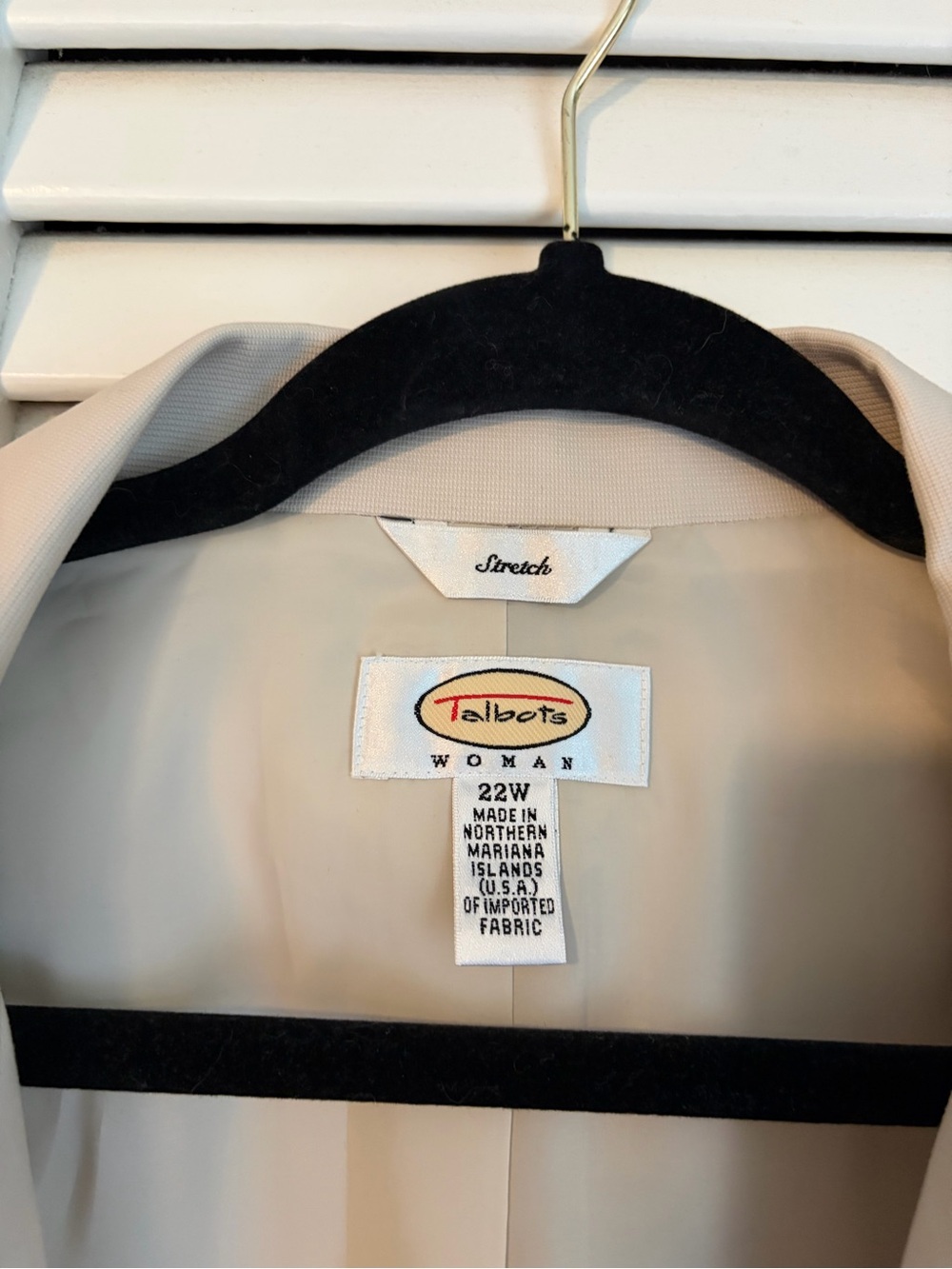 Talbots Woman Beige Stretch Blazer Jacket